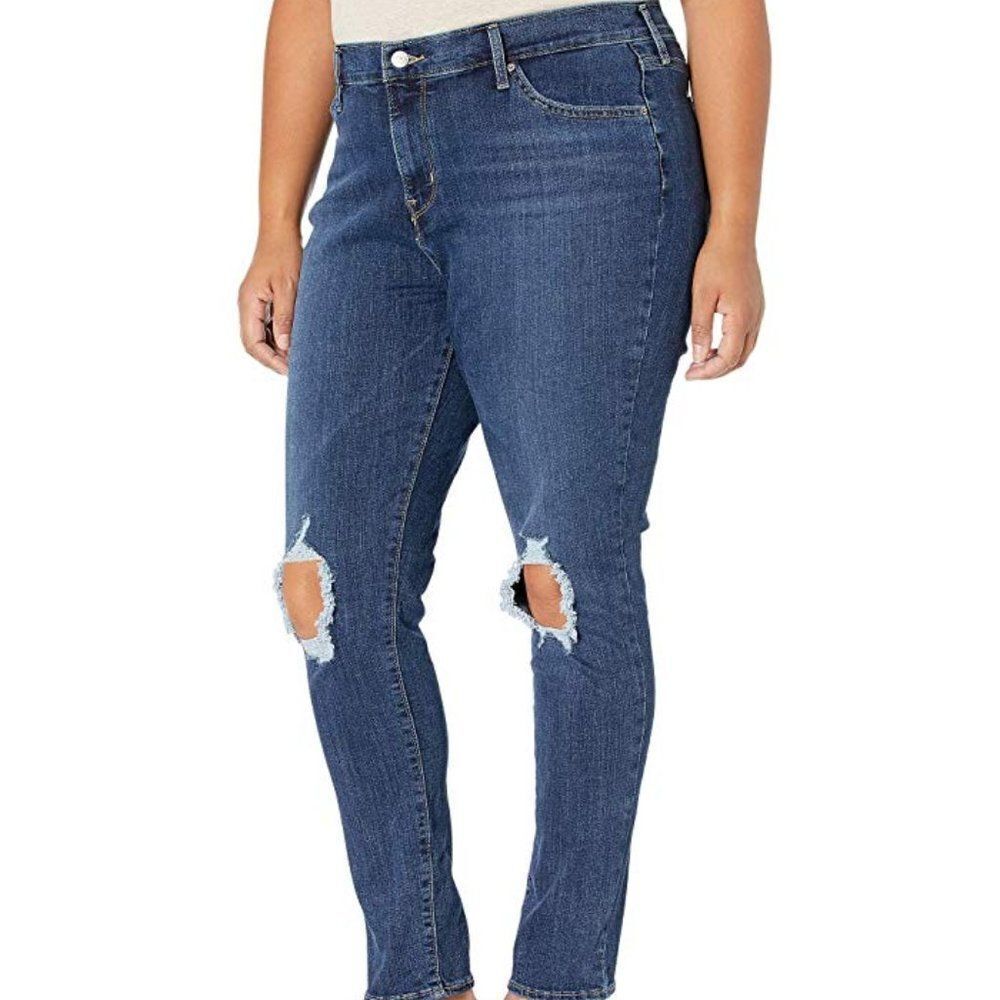 LEVI'S Women's Plus Size 711 Stretch Mid Rise Skinny Jeans, Sz 24W, NWT